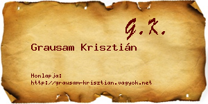 Grausam Krisztián névjegykártya
